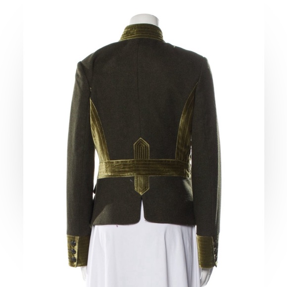 Cavalli Class Green Blazer Jacket Size 6 - Picture 3 of 3